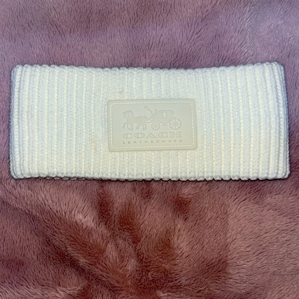 Coach Logo Knit Headband With Rubber Patch
